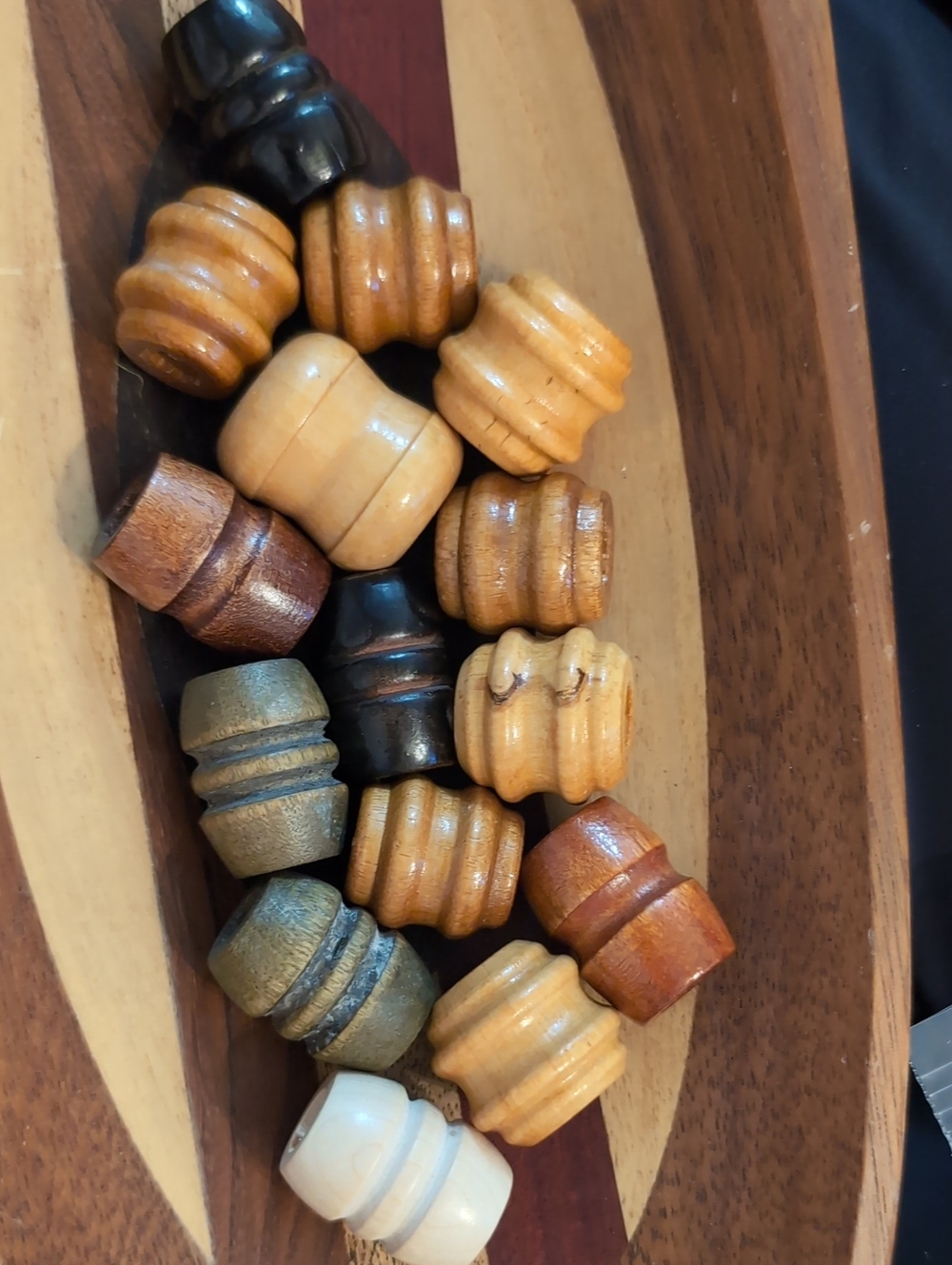 Handdrilled 70's Wood Beads - Mixed Natural Colors